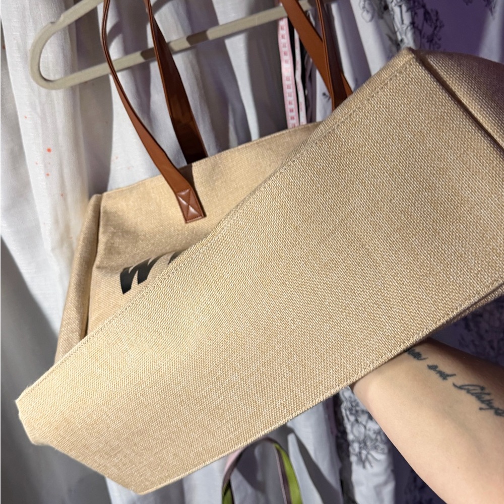 Weekend Vibes Tan Tote Bag - Picture 3 of 7